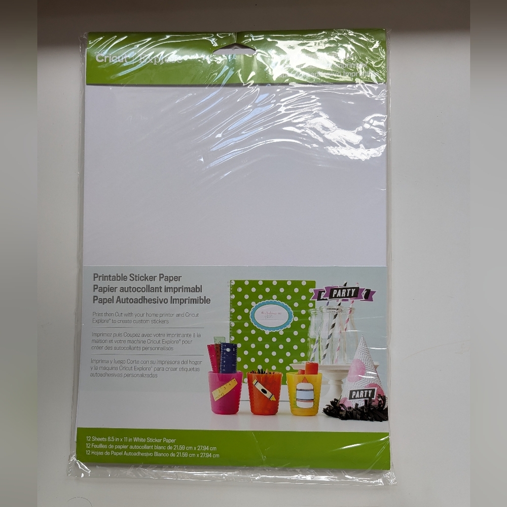 Cricut Printable Sticker Paper – 12 Sheets – New in Package